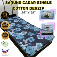 Top Single Topper Mattress Zipped Bedsheet Sarung Cadar Sahaja Berzip 100 Percent Cotton Fabric Sejuk 90cm x 190cm