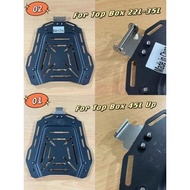TOP BOX ALUMINIUM BASE PLATE ONLY BASE BRACKET BASE TAPAK BASE TOP BOX ALLOY ALUMINIUM MOTORCYCLE CA