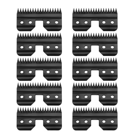 10pcs Black Fast Feed Ceramic Blades Replacement Blades for Oster Fast Feed Clipper A5 Grooming Clip