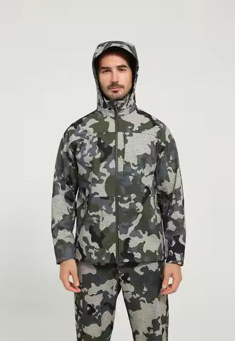 Ainfad Men's Jetstream 3-in-1 Fleece Lightweight Hunting Jacket Breathable Windproof Waterproof Outd
