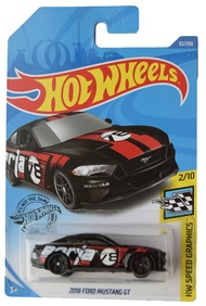 Hot Wheels 2018 Ford Mustang GT, [black] 92/250 Speed Grahpics 2/10