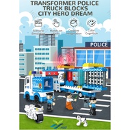 Transformable Police Truck Blocks