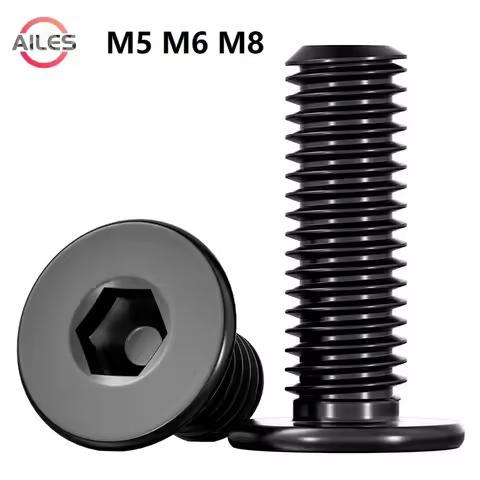 M5 M6 M8 Black 304 Stainless Steel CM Ultra Thin Flat Head Hexagon Socket Head Screws Allen Bolts