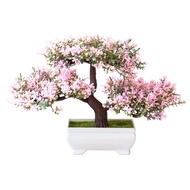 【Sell-Well】 ABNP Artificial Plants Bonsai Small Tree Pot Flowers Potted Faux Bonsai for Home Room Ta