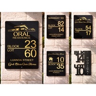 Modern house number plate laser cut New Style House number 1-2 days process time