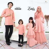 NEW YEAR SALE / KURUNG LATISHA & KURTA FERHAD SEDONDON IBU AYAH DAN ANAK-ANAK / SALMON PEACH / BAJUR