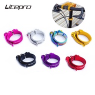 Litepro Folding Bike Titanium Axle Head Post Quick Release Clamp 40mm Alloy Head Tube Faucet Locking Clip For birdy Bicycle