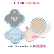 ETUDE Cloud Filter Cushion + Refill อีทูดี้ คลาวด์ ฟิลเตอร์ คุชชั่น เอสพีเอฟ42 พีเอ+++ ขนาด 15g. และ