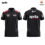 Yuji01 Polo shirt Tshirt Kaos Kerah Aprilia Racing Ixon Team Balap MotoGP