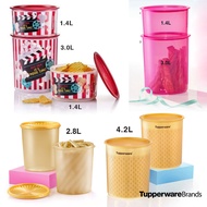 Tupperware Deco Canister (2) 2.8L / Movie Snack One Touch Set (3pcs) / One Touch Medium Set (1.4L & 