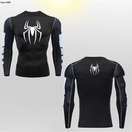 Men's Spider-Man T-shirt Long sleeved T shirt Tight Sports Tshirt Movie Cosplay; Print Top
