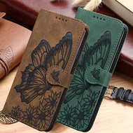 Butterfly Leather Flip Cover For Samsung Galaxy A12 A21S A42 A51 A71 A10 A20E A30S A30 A50 S8 S9 S10