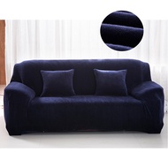 Plush Sofa Cover Stretch Solid Color Thick Slipcover Sofa Covers for Living Room s Chair Cover Cushi
