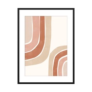 Poster House Poster Bold Shapes 30x45cm + Premium Frame Kayu 40x55cm (Hitam) Dengan Matboard