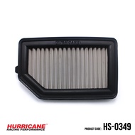 HURRICANE กรองอากาศผ้าแดง & สแตนเลส รุ่น HS-0349 Honda BR-V City Jazz GK