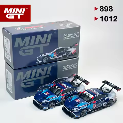 MINIGT 1:64 Ford Mustang GT3 #65 #64 Ford Multimatic Motorsports 2024 Alloy Car Model 898 1012