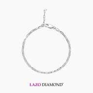 LAZO DIAMOND Bold Mariner Chain Bracelet in 9k White Gold