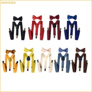 [kanye2dx] Adjustable Y-back Clip for Men, Suspenders, Tie Set with Clips, Sturdy Suspenders for Jea
