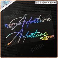 Zontes 150X Adventure Front Fender Sticker for ZT 150X Motorcycle Customization Vinyl Decal