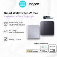 AQARA Z1 Pro Smart Wall Switch 1/2/3/3+1 Gang Slider Control Smart Home Light Control