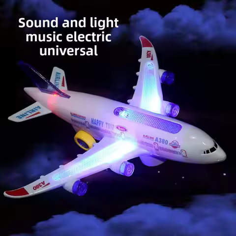 New with Music Plane Gift Plastic Multistyles Electronic Aeroplane Flash Sound Aircraft For Children