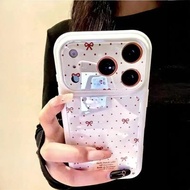 Red polka dot bow soft case suitable for iPhone 17 /15 /16 Pro Max /14 Pro Max /12 Pro Max /13 Pro M