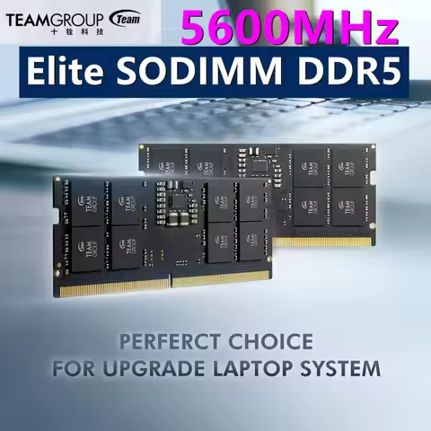 TEAMGROUP Elite SODIMM DDR5 32GB 16GB 5600Mhz (PC5-44800) CL46 Non-ECC Unbuffered 1.1V 262 Pin Lapto