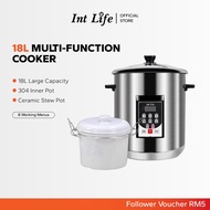 Int Life Electric Stew Pot 18L Large-Capacity Multifunction Automatic Cooker with Stainless Steel Ex