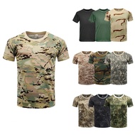 Summer Quick Dry Forest Camouflage T-shirt Man Jungle Desert Camou Graphic T Shirt For Men Clothing 