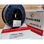 CO2 MIG WIRE COIL 5kg x 0.8MM Gasless Flux Cord Wire MIG Welding Wire For Steel ER70S-6 AWS ER70S-6