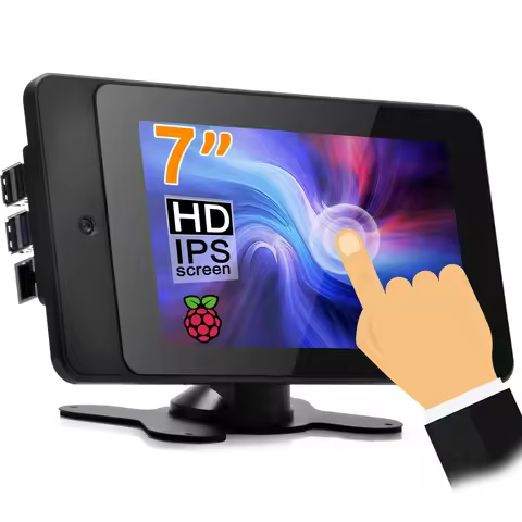 OSOYOO PiStudio Case with 7-inch IPS RPi DSI Touch Screen for Raspberry Pi 5 4 3 2 - Easy installati