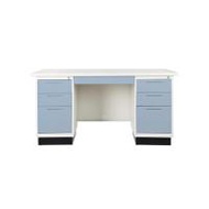 โต๊ะทำงานเหล็ก KIOSK BS-956 150 ซม. สีเทาอ่อน (1265500)