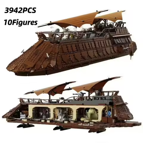 2024 New UCS Jabba's Sail Barge Building Block Classic Sailboat Model Bricks Assembly Toys Kids Adul