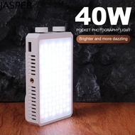 JASPER RGB LED Camera Light, 40W 2800-9000K Mini LED Video Lamp, Multi-functional FX 8 Modes 4400mAh