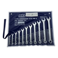 Bộ cờ lê vòng miệng hệ inch 11 chi tiết 3/8″-1″ Asahi Japan mã 1011