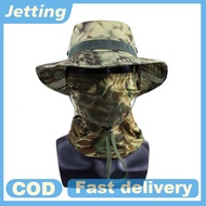 Jetting Đi Bộ Đường Dài Câu Cá Benny Hat Ngoài Trời Thể Thao Chống nắng UV Bảo Vệ Cổ Mặt Ngụy Trang