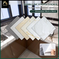 30cm x 30cm Large Self Adhesive Marble Lantai Pelekat Waterproof Marble PVC Striped Sticker Vinyl Fl