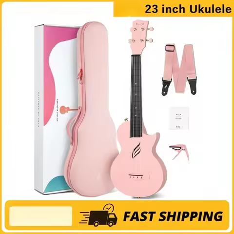 Enya Nova U Ukulele 23inch Carbon Fiber Travel Ukulele with Beginner Kit Includes Online Lessons