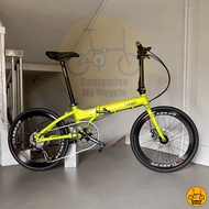 🍏 Fnhon Blast 22” 𝗠𝗥𝗧/𝗕𝘂𝘀-𝗳𝗿𝗶𝗲𝗻𝗱𝗹𝘆 14 Freebie 𝗟𝗶𝗴𝗵𝘁 Foldie Apple Green Folding Bicycle Foldable Bike Dahon Crius Tern