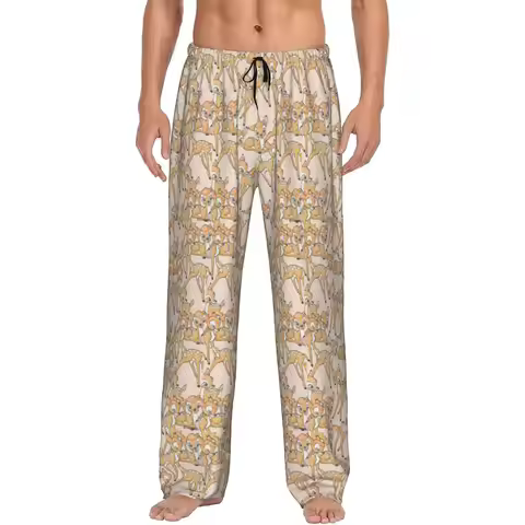 Custom Men's B-Bambies Anime Pajama Pants Printed Sleep Sleepwear Bottoms with Pockets