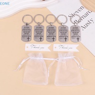 EONE 12Set Cross Christian Gifts Inspirational Bible Verse Keychain, Be Strong And Courageous Pendan
