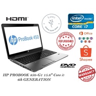 *HP PROBOOK 450-G1 15.6" CORE i7-4TH GENERATION (Refurbished)