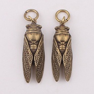 Cicada Cialis pure brass solid keychain pendant Golden Cicad Cicada Knows pure brass solid keychain 