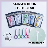 Individual Pack Aligner Hook + Brush braces invisalign aligner hook 牙套钩子刷子