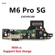 USB Type-C Charging For Xiaomi Poco M6 Pro 5G Charger Port Connector Board With Microphone Mic Parts