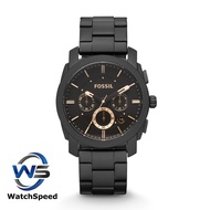 Fossil FS4682 'Machine' Chronograph Black Stainless Steel Men's Watch