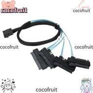 COCOFRUIT Mini SAS HDD Cable, 12Gbps 50cm/1.6ft SFF 8643 to 4 SAS 29P Cable, durable High Speed SFF 