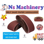 BELT SANDER PAPER 100MMx610MM P60,80,100,120,180,240mm/Belt Sanding Paper