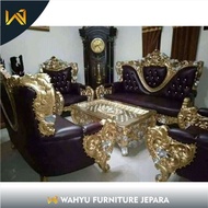 Kursi Tamu Sofa Mewah Bellagio Bahan Kayu Jati Ukir Furniture Jepara