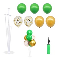 9pcs set Balloon Holder Birthday Background Birthday Decoration IInflator-Green Set